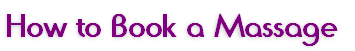 How to Book a Massage